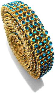 BestUBuy Stone lace turquiose blue 4-line full length 1.25 meters for bangles/jewellery decoration