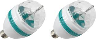 Goyal Traders 3W LED Full Color Rotating Auto Crystal Ball Bulb AC 85-260V Sound Activated Mini Party Light Lamp Energy Saving Disco DJ Single Disco Ball (Ball Diameter: 12 cm) pack of 1 Single Disco Ball