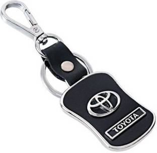 Daylfonos Toyota Car Logo Full Metal Black Locking Key Ring Key Chain
