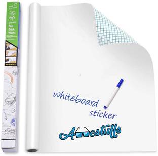 AweStuffs 200 cm Whiteboard Self Adhesive Wallpaper Sticker for Kids Home Classroom Office Room with Free Marker Self Adhesive Sticker
