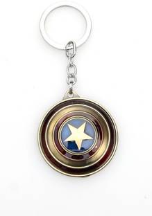 MARVEL Avengers Infinity War Captain America Shield Keyring For Bikers Key Chain