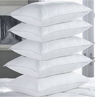 PUMPUM Polyester Fibre Solid Sleeping Pillow Pack of 5