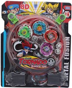 ODDEVEN 8D Tornado Speed Top- Set With Ripchord Launcher And Assemble Tool