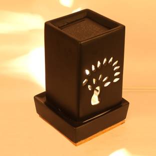 Bright Shop Lemon Diffuser Ceramic Dark Brown Colour Rectangle shape Electric Aroma Diffuser with Fragrance Oil of 10ml Air Fragrance