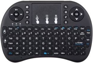 Electrobot Mini Wireless Keyboard with Touchpad Mouse 2.4GHz Remote Controller Rechargeable Combos for Google Android Box, Pc, Pad,Smart TV Player(Black) Wireless Handheld Gaming Keyboard