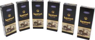 nikhil Kasturi Dhoop Sticks Pack of 6 (Each Contains 20 Dhoop Stick, Total 120 Dhoop Stick and 6 Holder) | Export Quality Dhoop