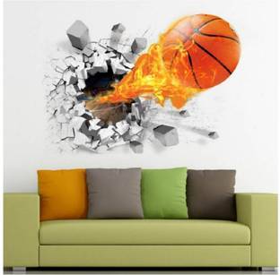 impression 254 cm Basketball 3D Wall Sticker Removable Sticker