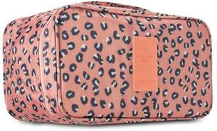 HOUSE OF QUIRK Multi Functional Travel Organizer Travel Accessories Storage Bags Compression Pouches Clothing Sorting Inner Wear Pouch - Pink Leopard Travel Toiletry Kit