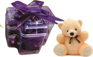 Skylofts Stylish Chocolate Box with A cute Teddy ( 9pcs) Combo