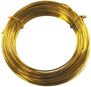 ART IFACT 15 Gauge - 3 Meters Brass Wire - (1.829 mm Diameter) - Golden Wire for Jewellery - DIY Jewellery & Artistic