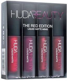 Huda Beauty Matte Minis Red Edition Liquid Lipstick Set of 4