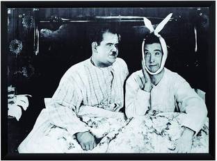 Laurel and Hardy Similar to Chandler Joey Friends TV Room Poster A4 Frame Paper Print