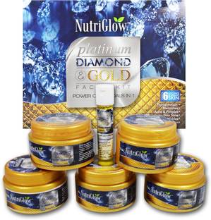 NutriGlow Platinum, Diamond & Gold Facial Kit Power of 3