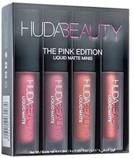 Huda Beauty Pink Edition Matte liquid Lipstick Set Of 4