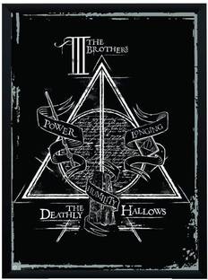official Licensed Harry Potter Deathly Hallows Poster A4 Frame Paper Print