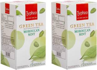typhoo PACK OF 2 MORACCAN MINT 25 Green Tea Bags Box