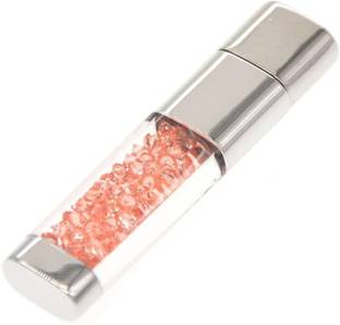 Tobo Crystal USB Flash Drive 16GB Speed-up Transfer Crystal USB Memory Stick Pendrive Gift(Orange) 16 GB Pen Drive Compatible with Laptop USB 2.0 Plastic Case