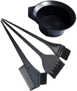 ATB 4 Pcs Salon Hair Coloring Dyeing Kit Dye Brush Comb Bowl Tint Tool Kit (Black)
