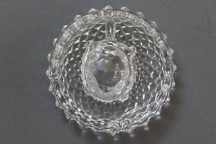 BAANSURI Crystal fengshui tortoise for good luck with a beautiful plate Decorative Showpiece  -  8 cm