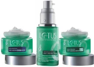 LOTUS Professional Phyto Rx Skin Firming Anti -Ageing Day Creme( 50g )+ Skin Renewal Anti-Ageing NIGHT Creme(50g) &Intensive Repair Anti Ageing Serum (30 ml)( Set of 1)