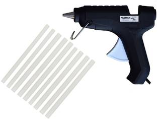 FADMAN BLACK GLUE GUN 40 WATT HOT MELT GLUE GUN WITH 9 ADHESIVE HOT GLUE STICKS Standard Temperature Corded Glue Gun