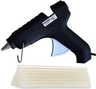 FADMAN BLACK GLUE GUN 40 WATT HOT MELT GLUE GUN WITH 40 ADHESIVE HOT GLUE STICKS Standard Temperature Corded Glue Gun