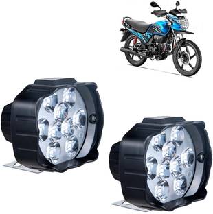 SHOOLIN Auxilliary Spot Mirror Waterproof 9LED Bike Head Light For Passion Pro Fog Lamp Motorbike LED for Hero (24 V, 15 W)