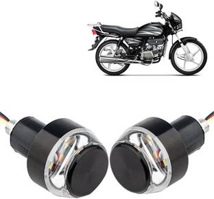 SHOOLIN SLNWBHL-053 Splendor Plus Bike Turn Signal Grip Side Indicator Handle Bar Weight Light/ Bike Motorcycle Modify LED Light Fog Lamp Motorbike LED for Hero (12 V, 15 W)