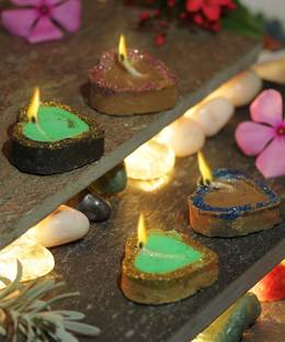 SkyAsia Terracotta (Pack of 12) Table Diya Set