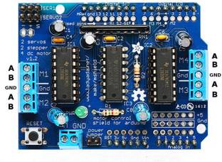 INVENTO Motor Drive Shield Expansion Board L293D for Arduino Mega UNO Due M21 Micro Controller Board Electronic Hobby Kit