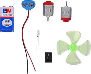 Sakshi Enterprises Learning Hobby Kit (4.5-6V DC motor, 1 Propeller 1 SPDT switch 1 LED, 1 9V battery ) Motor Control Electronic Hobby Kit