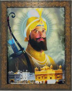 Indianara SRI GURU GOBIND SINGH JI (1652) Digital Reprint 13 inch x 10.6 inch Painting