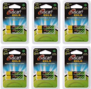 TUSCan GOLD AAA 1100mAh 6 Pack (12Pcs) Rechargeable Ni-MH Battery