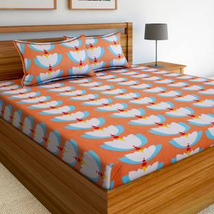 Flipkart SmartBuy 140 TC Microfiber Double 3D Printed Flat Bedsheet