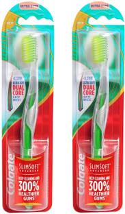 Colgate Slim Soft Advance (Pack of 2) Ultra Soft Toothbrush