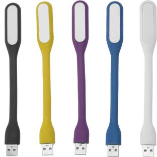 Redbox Portable and Flexible for Notebook, Laptop, Power Bank (Multi Color - Pack of 5) USB Led Light