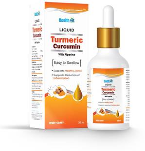 HealthVit Turmeric Extract Curcumin (Curcuminoids 95% ) With Piperine Liquid Drops 30ml