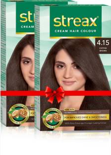Streax Cream Hair Colour-Pack of 2 , Coffee Brown No-4.15