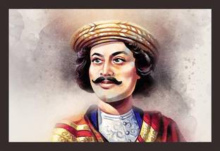 Mad Masters Raj Ram Mohan Roy Painting, Painting with frame (18 x 12 ) inches Digital Reprint 12 inch x 18 inch Painting