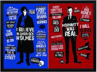 Sherlock Moriarty And Sherlock Holmes Quotes Poster A4 Paper Print