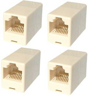 CAPSLOCK RJ45 8P8C CAT5, CAT5E, CAT6 Female to Female (LAN) Network Cable Coupler/Adapter/Connector,4 Pcs LAN CABLE CONNECTOR Wire Connector