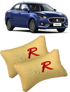 SHOOLIN Beige Leatherite Car Pillow Cushion for Maruti Suzuki