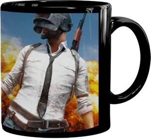 MUGKIN PUBG -A11 Player Unknown's Battlegrounds Official Printed Black Ceramic Coffee Mug