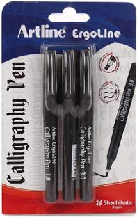 Artline Pen With 3 Nib Sizes Black for Calligraphy