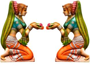 B. Ash Arts Swagat lady Decorative Showpiece  -  10 cm