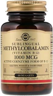 Solgar Solgar, Sublingual Methylcobalamin (Vitamin B12), 1000 mcg, 60 Nuggets
