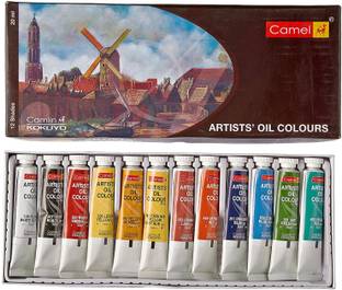 Camlin Kokuyo Artist's Oil Color Box - 20ml tubes, 12 Shades
