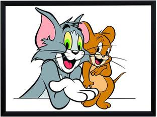 WB Official Tom And Jerry Poster A4 Frame Paper Print