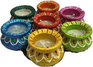 Digital Dress Room Terracotta (Pack of 7) Table Diya Set
