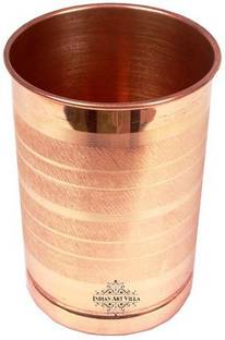 IndianArtVilla Copper Glass Tumbler, Drinkware & Serveware, Good Health Benefits Glass Water/Juice Glass